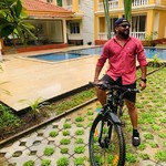 @instagram: #Life is like riding a bicycle,to stay balanced you must keep moving#bicyle#Reducestress#NoNoisePollution##Morjim#Siolim#Ambergarden