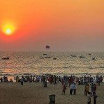 calangute india goa beach nature sunset