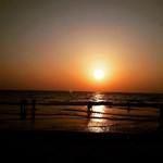 @instagram: Finally here. I've missed India so much. Soon heading out to see the almost full moon. #goa #calangute #sunset #india #gratitude