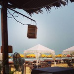 @instagram: #traveller #wanderer #sogoa #benaulim #benaulimbeach #goanshack #rogers_goa # summer #arabiansea #aami.sushegad.goenkar.  A typical beach shack named Roger's at benaulim beach.