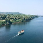 @instagram: #goa #india #goa2019 #boat #river #sun#sky #siolim #siolimbridge