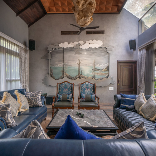 Large comfortable sitting zone in the private luxury villa