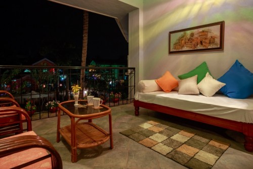 Comfortable lounge and balcony area